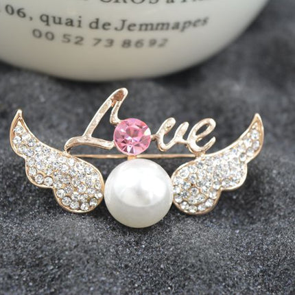Fashion Star With Angel Wings Brooch