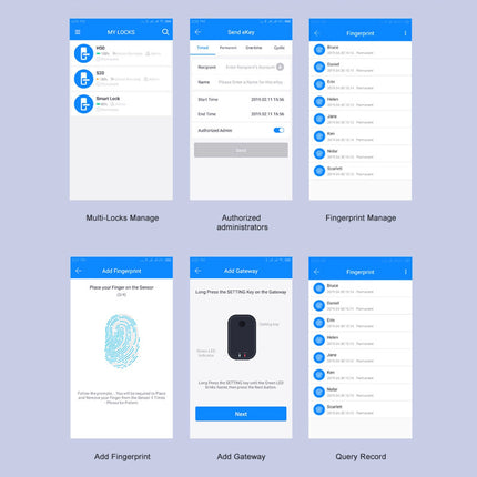 Zinc Alloy Smart Electric Fingerprint Door Handle