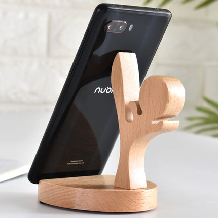 Compatible with Apple, Solid beech mobile phone stand iPad flat stand desktop simplicity