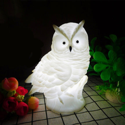 LED Bedside Table Lamp Night Lights Owl Lamp DC5V Cute LED Desk Table Lamp LR44 Battery Powered Animal Night Light for Bedroom