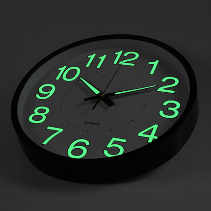 12 Inch 30Cm Luminous Plastic Wall Clock Quartz Clock Bedroom Living Room Wall Clock Simple Clock Custom