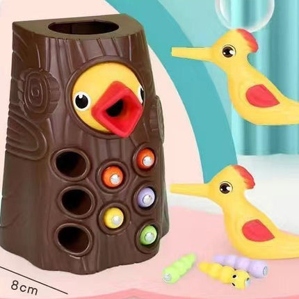 Family Toys Click Here For More OptionsWoodpecker Magnetic Catch The Worm Animal Feeding Game Small Birds Children Educate Fishing Toys Kit Kids Gift Set