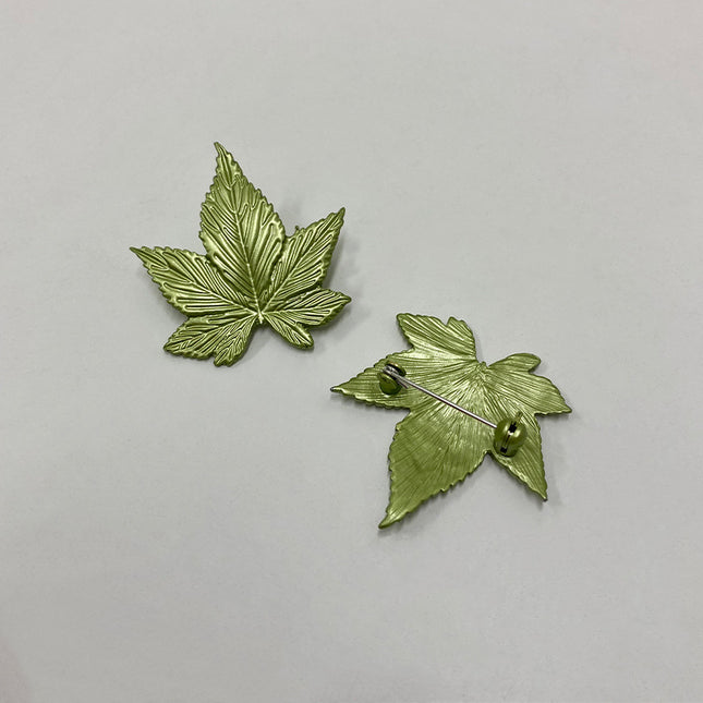 Literature And Art Retro French Forest Plant Leaves Simple And Versatile Niche Brooch