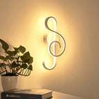 Musical note white / warm light