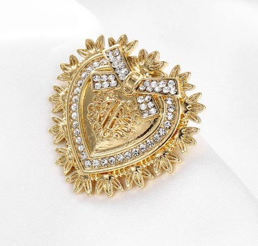 Brother Amashi The Same Camellia Brooch Letter Anti-Failure Five-Pointed Star Corsage Bee Brooch Accessories