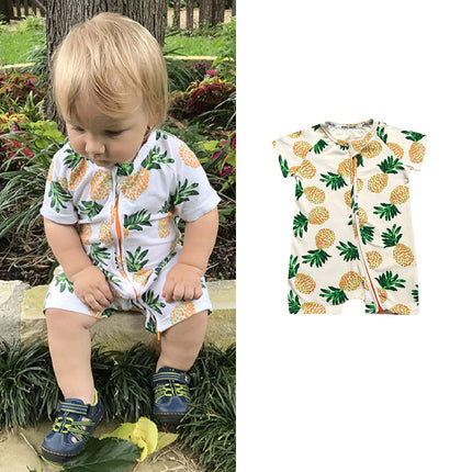 Kids Tales Summer Short-Sleeved One-Piece Baby Cotton Romper Baby