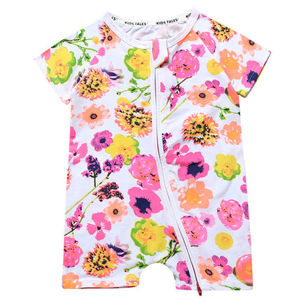 Kids Tales Summer Short-Sleeved One-Piece Baby Cotton Romper Baby