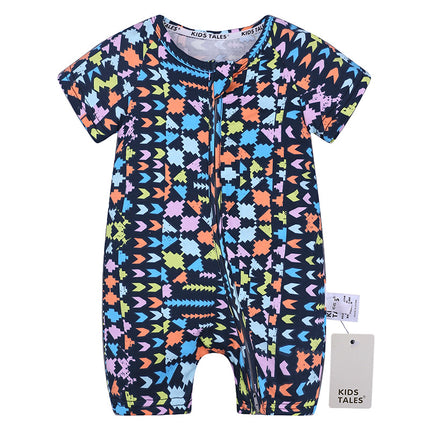 Kids Tales Summer Short-Sleeved One-Piece Baby Cotton Romper Baby