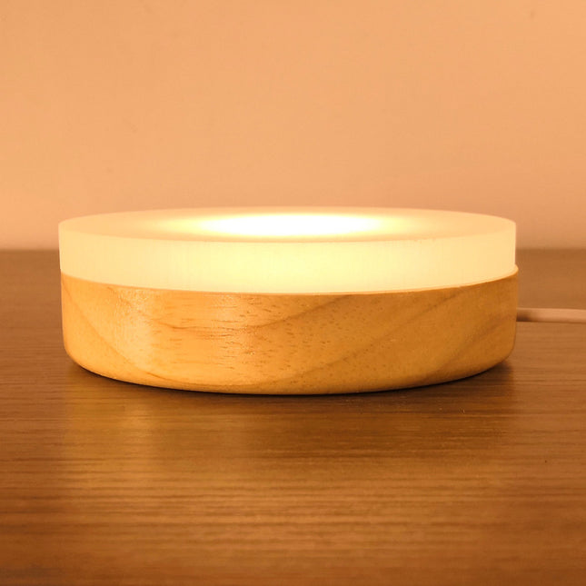 Wooden Night Light Bedside Acrylic Led Warm Light Side A Few Atmosphere Lights Usb5V Power Supply Low Voltage Diy Base