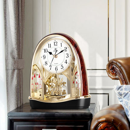 Overlord Silent Clocks Chinese Style Creative Desk Clock Living Room Decoration Modern Home Clock European Crystal Pendulum Desk Clock