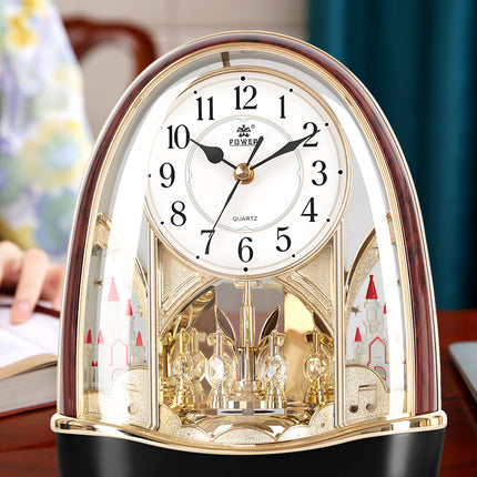 Overlord Silent Clocks Chinese Style Creative Desk Clock Living Room Decoration Modern Home Clock European Crystal Pendulum Desk Clock