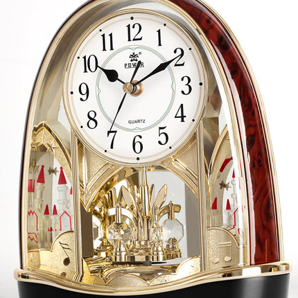 Overlord Silent Clocks Chinese Style Creative Desk Clock Living Room Decoration Modern Home Clock European Crystal Pendulum Desk Clock