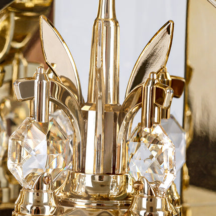 Overlord Silent Clocks Chinese Style Creative Desk Clock Living Room Decoration Modern Home Clock European Crystal Pendulum Desk Clock