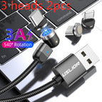 Black / 1M / 3 heads 2pcs