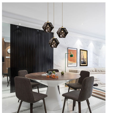 Glass Chandelier Living Room Dining Room Bar Art Bedside Bedroom Stairwell Personality Rubik'S Cube Chandelier