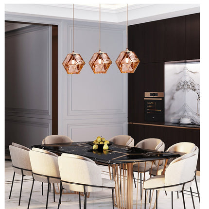 Glass Chandelier Living Room Dining Room Bar Art Bedside Bedroom Stairwell Personality Rubik'S Cube Chandelier