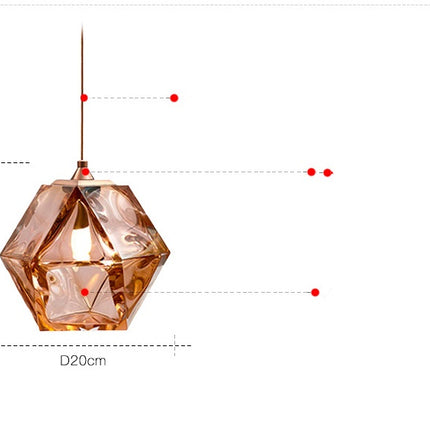 Glass Chandelier Living Room Dining Room Bar Art Bedside Bedroom Stairwell Personality Rubik'S Cube Chandelier