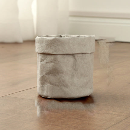 Vintage Kraft Paper Desktop Storage Basket Flower Basket