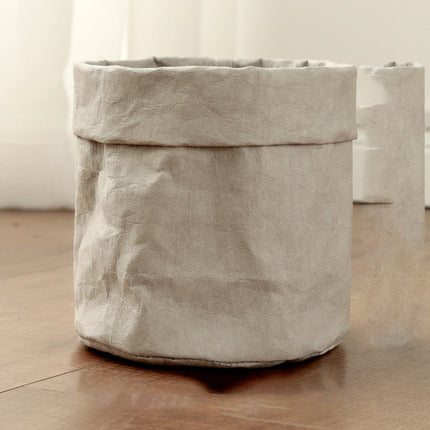 Vintage Kraft Paper Desktop Storage Basket Flower Basket