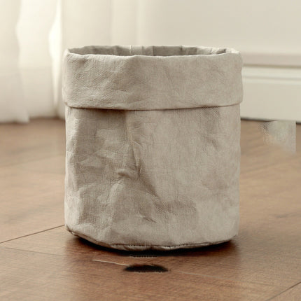 Vintage Kraft Paper Desktop Storage Basket Flower Basket