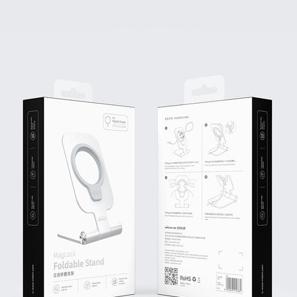 Compatible with Apple, NILLKIN Iphone Stand Holder For iPhone 12mini 12 Pro Max Foldable Aluminium Alloy Magnetic Wireless Fast Charging Phone Stand