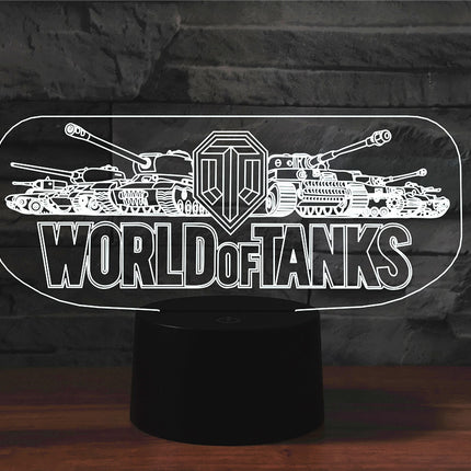 World Tank 3D Light Colorful Touch LED Visual light