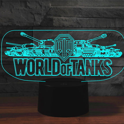 World Tank 3D Light Colorful Touch LED Visual light