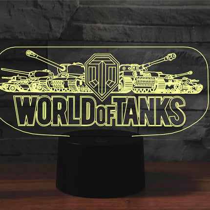 World Tank 3D Light Colorful Touch LED Visual light
