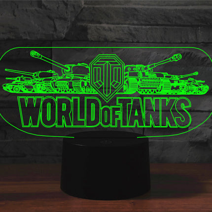 World Tank 3D Light Colorful Touch LED Visual light