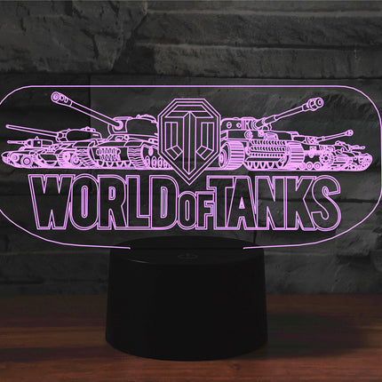 World Tank 3D Light Colorful Touch LED Visual light