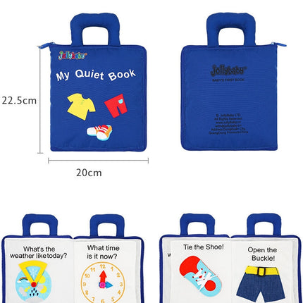 Quiet Cloth Book Baby Tear Not Rotten Three-Dimensional Early Education Baby Children'S Educational Toys 1 Year Old 6-12 Months Enlightenment