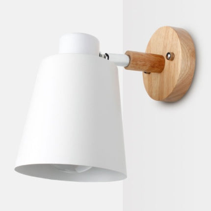 Bedside Wall Lamp Wooden Plug Switch Nordic Decorative Lamps