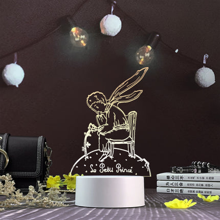 3D Night Light Three-Dimensional Creative Plug-In Cartoon Jellyfish Usb Table Lamp Acrylic Diy Custom Activities Student Gifts
