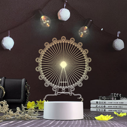 3D Night Light Three-Dimensional Creative Plug-In Cartoon Jellyfish Usb Table Lamp Acrylic Diy Custom Activities Student Gifts