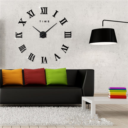 Large Wall Clock Creative Living Room Clock Modern Minimalist Wall Sticker Clock