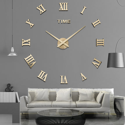 Large Wall Clock Creative Living Room Clock Modern Minimalist Wall Sticker Clock