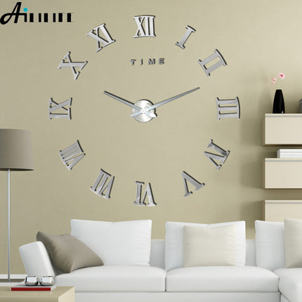 Large Wall Clock Creative Living Room Clock Modern Minimalist Wall Sticker Clock