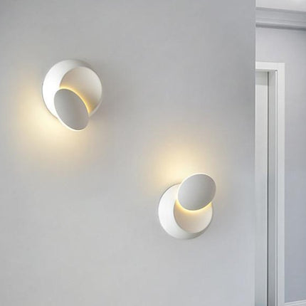 Rotating Lunar Eclipse Wall Lamp Modern Minimalist Living Room Ledl Wall Lamp Balcony Bedside Wall Lamp