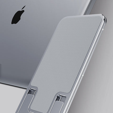 Compatible with Apple, Aluminum Alloy Phone Holder Foldable Desktop Ipad Tablet Holder Slim Metal Phone Holder