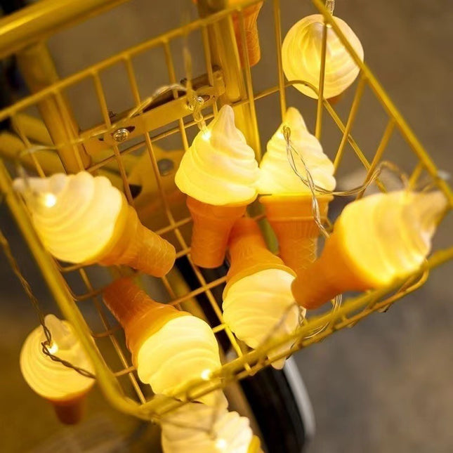 New LED Ice Cream Light Market Restaurant Decoration Colored Lights