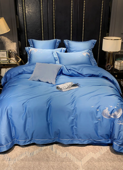 Silky Egyptian Cotton Bedding Set Luxury Feather