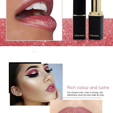 Shiny Metallic Lipstick Pearlescent Color Temperature Change Lipstick Gilt Lipstick