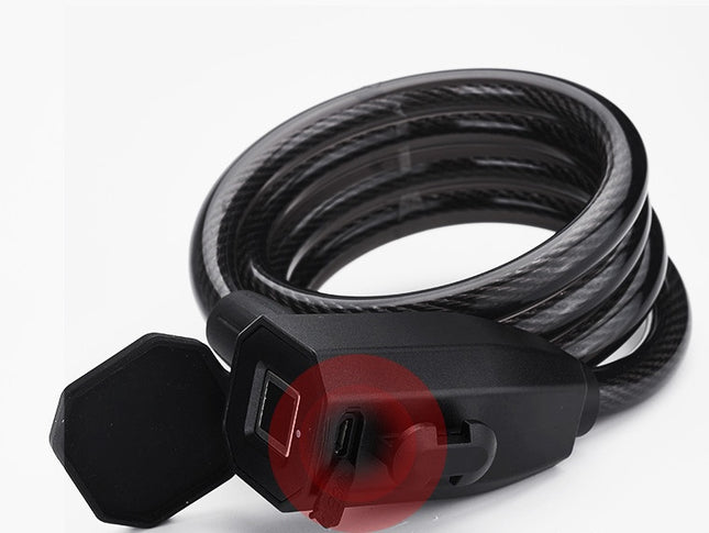 Source Manufacturer Smart Fingerprint Bluetooth Lock Steel Cable Lock Mountain Bike Lock Electric Car Lock Bicycle Lock Scooter Lock