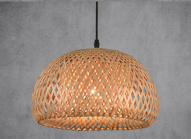 American Garden Bamboo Woven Chandelier Restaurant Southeast Asia Lamps