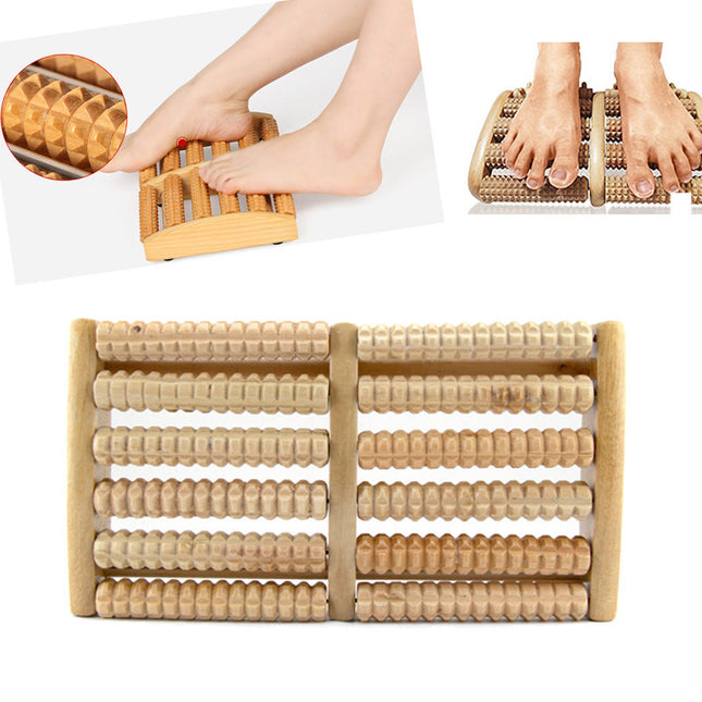 Foot Sole Wooden Roller Type Solid Wood Leg Massage