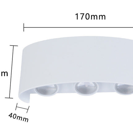 Outdoor Rainproof Led Wall Lamp Outdoor Spotlight Courtyard Bedside Living Room Wall Lamp