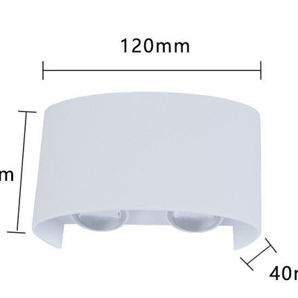 Outdoor Rainproof Led Wall Lamp Outdoor Spotlight Courtyard Bedside Living Room Wall Lamp