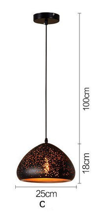 Simple Retro Wrought Iron Chandeliers Cafe Bar Single Head Lighting Bar