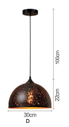 Simple Retro Wrought Iron Chandeliers Cafe Bar Single Head Lighting Bar