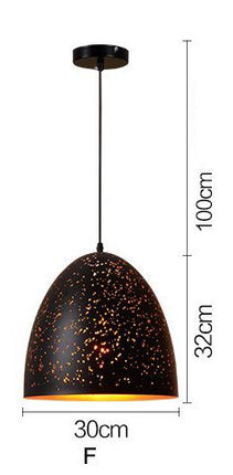 Simple Retro Wrought Iron Chandeliers Cafe Bar Single Head Lighting Bar